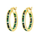 CiNily White Fire Opal Hoop Earrings With Stone Silver Plated Small Round Circle Chic Summer Punk Jewelry Best Gifts for Woman