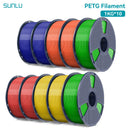 SUNLU 10公斤 PETG/ABS 耗材 10卷 3D打印线材 1公斤/卷 1.75毫米 100% 线材整齐排列 适用于欧美地区3D打印