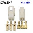 6.3mm 3 Pin DJ7031-6.3-11/21 Automotive Electrical Connector Cable Terminal Plug Kits Motorcycle Ebike Car Terminal Male Female