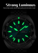 POEDAGAR Luxury Brand Men Clock Date Week Fashion Quartz Male Wristwatch Luminous Waterproof Stainless Steel Men's Watches Reloj