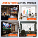 SucceBuy Electric Motorized Projector Screen 100/120 inch 16:9 4K 1080 HD Wall Mount Movie Screen for Family Home Office Theater