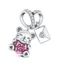 Hot Original Pendant S925 Sterling Silver Rabbit Charm Fit 3mm Bracelet Diy For Women Classic Easter egg beads Daily Gift Fine
