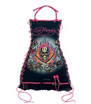 Joskaa Halter Printed Y2k Line Up Wacky Contrast Dress Women Gothic Party Sexy Hollow Bandage Halloween Makeup Dresses Outwear