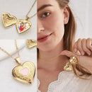 DIY Necklace Photo Picture Locket Necklace New Valentine's Day Openable Floral Heart Necklace Heart Locket Necklace