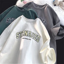 8XL Korean Loose Fit Fashionable Trendy American Retro Letter STR T-shirt Soft Casual Men's Multifunctional Couple Set