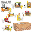 Genuine Anime Snoopy Action Figures Kawaii Cartoon Building Blocks Toy Bricks Assemble Educational Toys For Children Gifts