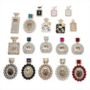 2PC Large Light Luxury Little Fragrance Drop Oil Pearl Perfume Bottle With Diamond Nail Charm Handmade Diy Nail Accessories