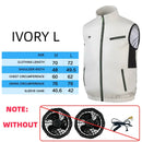 2024 Cooling Vest Ice Fan Vest Heat Resistant Sleeveless Workwear Breathable Wearable Cooling Fan Vest for Hot Weather Work
