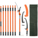 SucceBuy Manual Pole Saw Extendable Tree Pruner Sharp Steel Blade for Branches Trimming with Lightweight Aluminum Alloy Handle