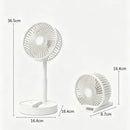 Foldable Retractable Mini Desk Fan USB Rechargeable Portable Small Electric Fan With Built In Phone Stand Storage Design For Off