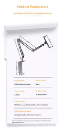 Adjustable Bedside Phone Stand Suitable For Ipad Tablet Multifunctional Metal Extendable Lazy Person Watching Tv On The Bed
