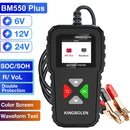 KINGBOLEN BM550, BM550 PLUS 汽车电瓶检测仪 6V 12V 24V 电池系统检测 汽车电池分析仪 汽车电瓶工具 SOC SOH