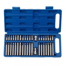 40Pcs/Set 3/8" & 1/2" Drive Allen Key Torx Hex Star Spline Socket Bit Chrome Sockets Set Handle Tools Kit With Case