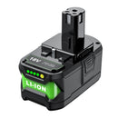 6000mAh For RYOBI 18V Li-Ion Replacement For Ryobi P108 P107 P108 RB18L50 RB18L20 Power Tool Rechargeable Battery And Charger