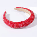 Full Crystal Luxury Hair Accessories Hairbands Sparkly Padded Rhinestones Headbands Headdress Black White Pink Women Headband