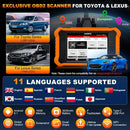 LAUNCH X-431 Creader Elite V2.0 For Toyota For Lexus All System Car Diagnostic Tool ECU Coding Active Test OBD2 Lifetime Free