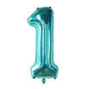 40inch 1st Turquois Rose Gold Silver Big Number Foil Helium Balloons Baby Shower 1 Years Old Birthday Party Decoration Globos