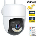 6MP Tuya Security IP Camera 2.4G/5G WiFi Mini Outdoor PTZ Cams Two Way Audio SmartLife Home Video Surveillance Alexa Google Home