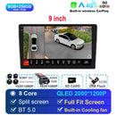 适用于Univers车载收音机的Android 14 双DIN Apple Carplay车载多媒体播放器 GPS Android Auto IPS屏幕 RDS DSP车载音响