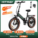 HITWAY电动自行车 20英寸折叠自行车，城市山地车，电动车，锂电池48V10.4AH