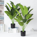 80cm Tropical Plants Large Artificial Banana Tree Fake Plastic Palm Tree Leaves For Home Garden Wedding Decor