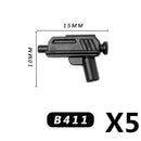 MOC Medieval Accessories Building Blocks Military Soldiers Shoulders Armor Blaster Helmets Weapons War Bricks Children Toys B038