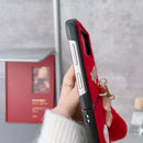 Pearl Love Plush Pendant Phone Case for Samsung Galaxy Z Flip5 5g Z Flip4 Flip3 Z Flip 5 4 3 Love Heart Plush Shockproof Cover