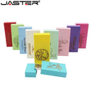 JASTER LOGO 个性化木质彩色积木U盘创意礼品U盘随身碟 4G 16GB 32GB 64GB 木制内存棒