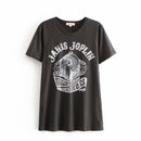 Gypsylady Women Black Tshirt Tee Cotton Cartoon Short Sleeve Vintage Women Summer Tops Female Streetwear Graphic Tees 2022