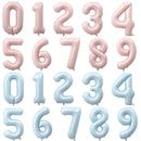 32/40inch Light Pink Blue number balloons Foil Balloon Birthday Balloons Party Baloon 0 1 2 3 4 5 6 7 8 9 globos Balls