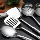 5PCS/SET 304 Stainless Steel Practical Spatula Kitchen Utensil Set Cooking Tool Slotted Turner Rice Spoon Ladle Cooking Tools