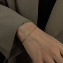 JUJIE 316L Stainless Steel Round Snake Chain Bracelet For Women Minimalist Link Bracelets Jewelry Wholesale/Dropshipping