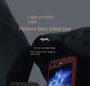 For Samsung Galaxy Z Flip 5 4 3 Case Hard carbon fiber Magnetic Wireless Charging Protective Back Cover For Samsung Z Flip5 4 3