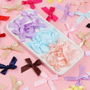 50Pcs/Lot 3.5*4cm Colourful Ribbon Bows Polyester Handmade Satin Bow DIY Sewing Crafts Decoration Gift Bouquets Party 2030