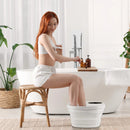 Collapsible Foot Spa Massager Electric Foldable Foot Soaker Tub with Remote Control 24 Heating Levels 6 Massage Rollers Surfing