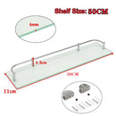 【Lifeideas】40/50/60cm Shelf Tempered Glass 6MM Thick Storage Organizer Wall Mounted Bathroom