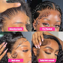 200 Density Deep Wave 13x4 13x6 Transparent Lace Frontal Wig Human Hair Water Curly 4x4 Lace Closure Wigs For Black Women Bling