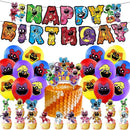 Smiling Critters Birthday Party Decoration Disposable Tableware Set Plate Balloons Banner Cake Topper Party Supplies Baby Shower