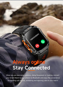 New Outdoor 10ATM Waterproof Swim Smart Watch Men GPS Compass Flashlight 540mAh Large Battery Bluetooth Call Sport HD Smartwatch