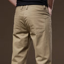 97% Cotton 2024 Autumn Men's Clothing Business Trousers Men Straight Casual Pants Men's Pants Cotton Black Gray Khaki Brand