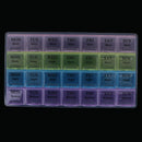 28-Compartment Medicine Tablet Dispenser Sealed Pill Capsule Splitters Case Moisture-proof Weekly Medicines Containers Daily Use