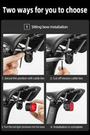 ROCKBROS Bike Light Smart Bicycle Rear Light Auto Brake Sensing IPX6 Waterproof Cycling Tail Lamp LED Type-C Charging Safety Bike Taillight
