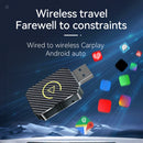 2025 New Wireless Carplay Android Auto Adapter 2 in 1 Smart AI Box Plug&Play Car Dongle BT WiFi for Wired CarPlay/Andriod Auto