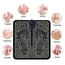 Electric USB Charging Foot Massage Mat Relaxes Foot Acupoint Massage Mat Improves Blood Circulation 8 Modes 19 Level Relaxation