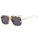 SO&EI Retro Double Bridges Square Men Sunglasses Shades UV400 Fashion Gradient Women Sun Glasses