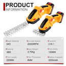 NEWBENY 2 IN 1 Electric Hedge Trimmer Handheld Cordless Lawn Mower Pruning Scissors Garden Power Tool For Makita Battery Pin
