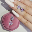 2026 Pink Silver Color Zircon Stud Earrings For Women Earing Girl Party Gift 1 dollar items Gothic freeshipping y2k Jewelry Z7