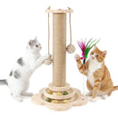 The Cedar Column | Natural Sisal Cat Scratching Post with Play Track