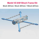 Mark4 V2 Mark 4 8英寸 367毫米 9英寸 387毫米（带 6毫米机臂）/ 10英寸 427毫米（带 7.5毫米机臂）FPV 竞速无人机四轴飞行器自由花式机架套件