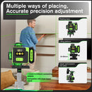 HGLINE 16 Lines  4D Laser Level Rotatable Level Machine Rechargeable Automatic leveling Tool 2X6000mAh Battery Set With Tripod